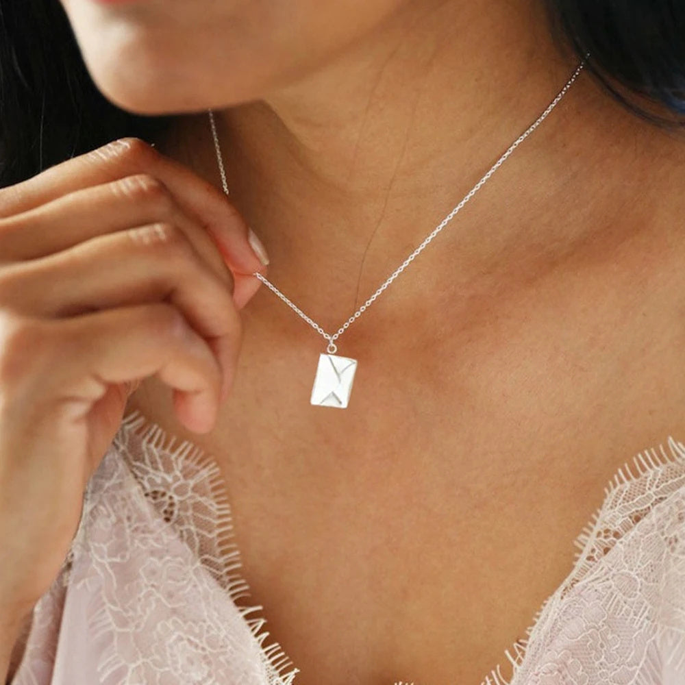 "Love Letter" Envelope Necklace Gift Set
