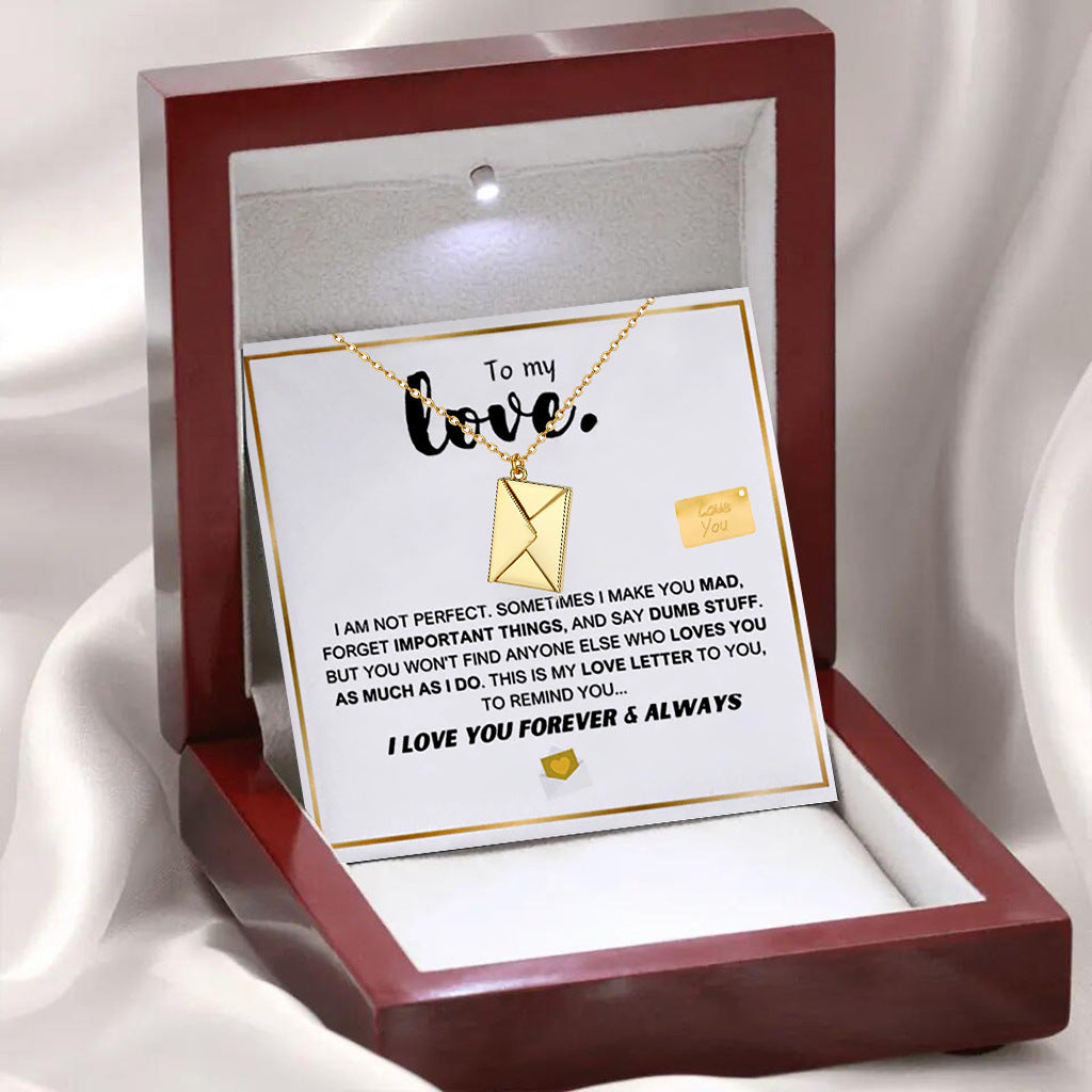 "Love Letter" Envelope Necklace Gift Set