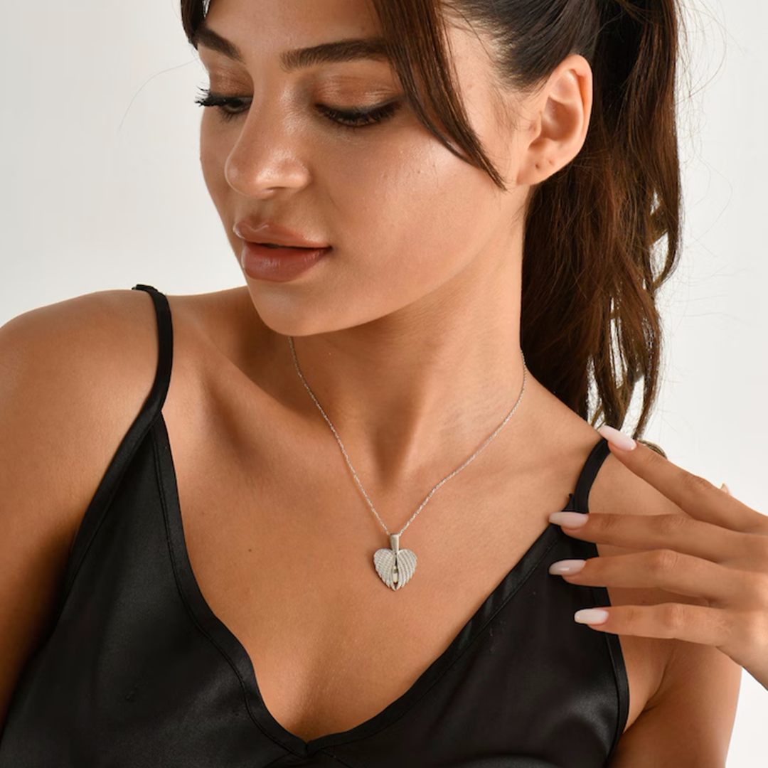 Personalized "My Angel" Heart name Necklace