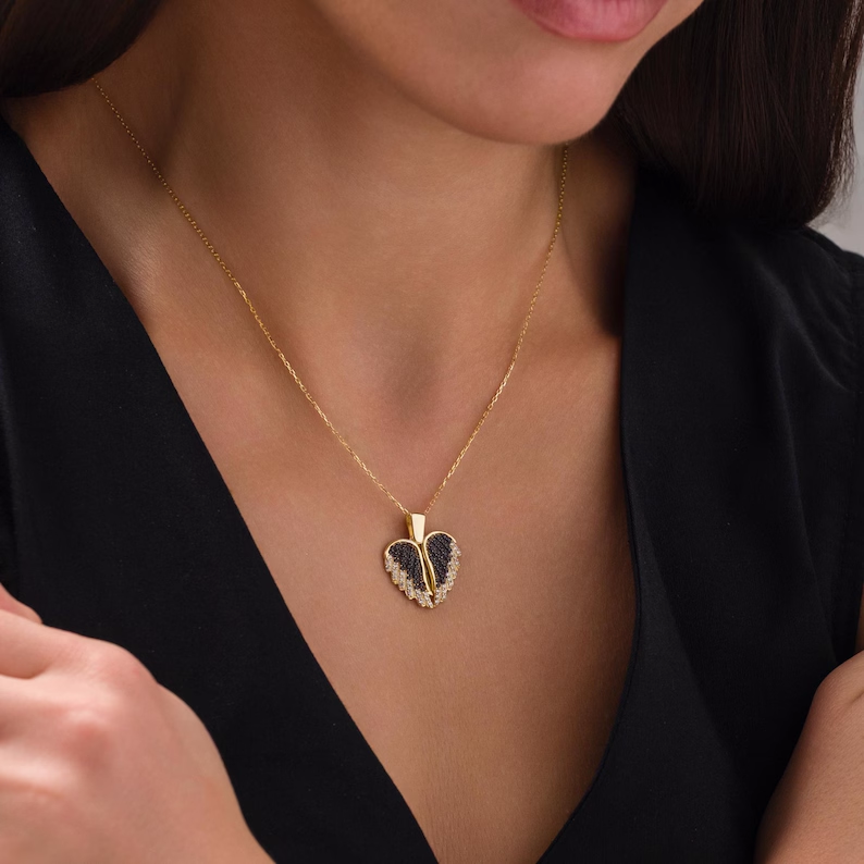 Personalized "My Angel" Heart name Necklace