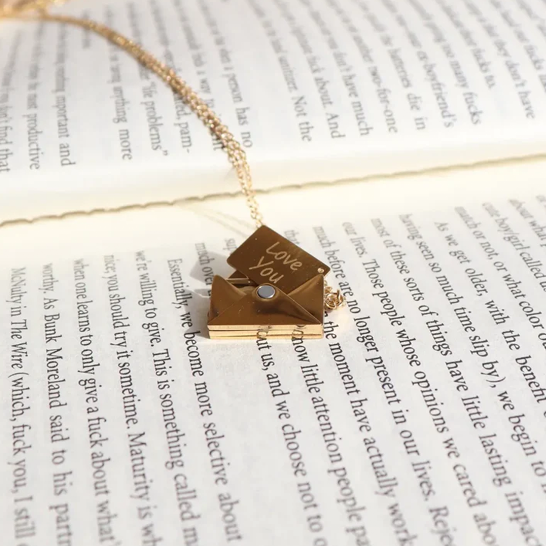 "Love Letter" Envelope Necklace Gift Set