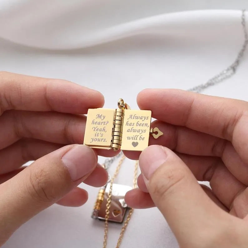 Tiny Tales Book Necklace - To My Love