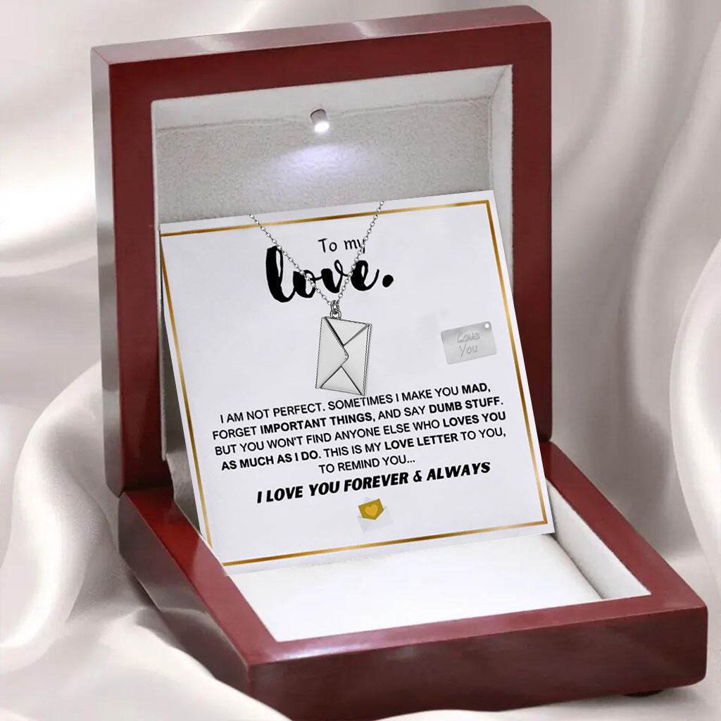 "Love Letter" Envelope Necklace Gift Set