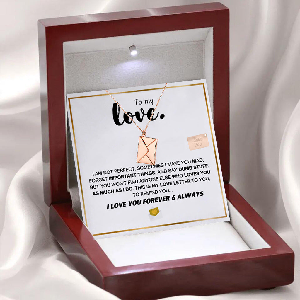"Love Letter" Envelope Necklace Gift Set