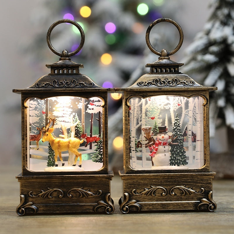 Snowy Cheer LED Christmas Lantern