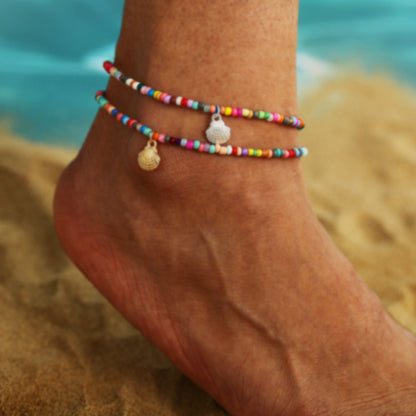 Vintage Boho Scallop Anklet