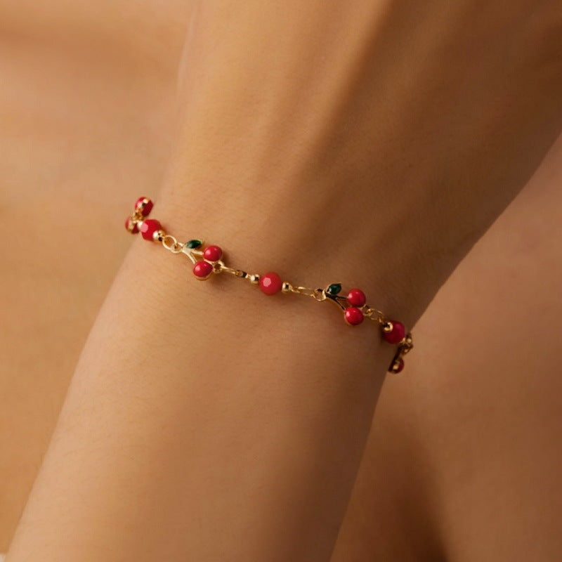 Blooming Cherry Charm Bracelet