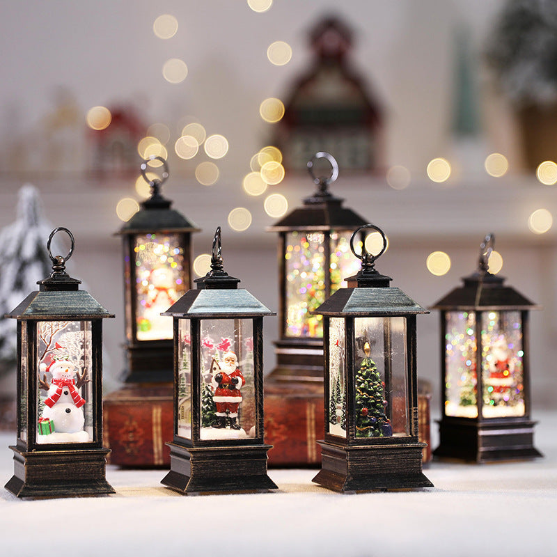 Festive Glow Santa Christmas LED Lantern