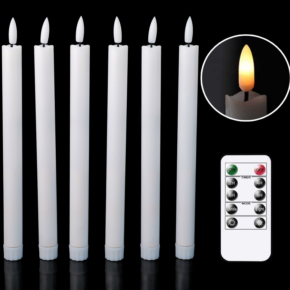 Flickering LED Christmas Window Candles