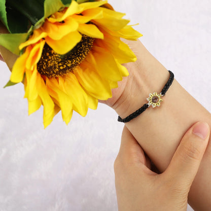 Customized Sunflower Photo Bracelet