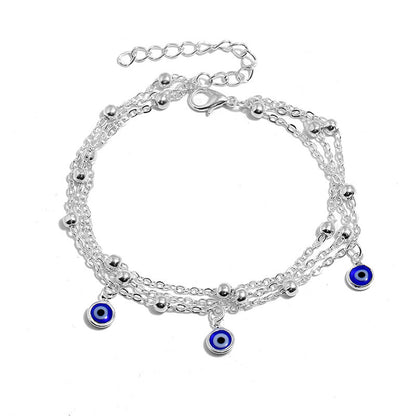 Blue Evil Eye Charm Anklet