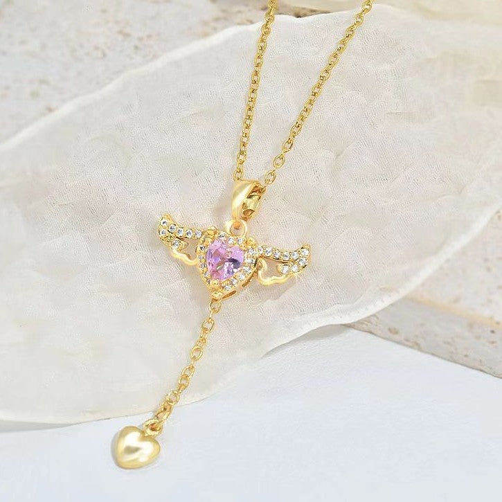 Charming Cupid Angel Wings Necklace