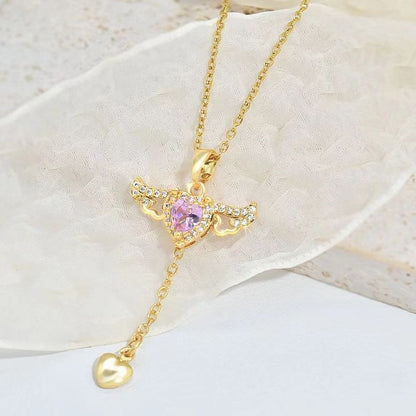 Charming Cupid Angel Wings Necklace