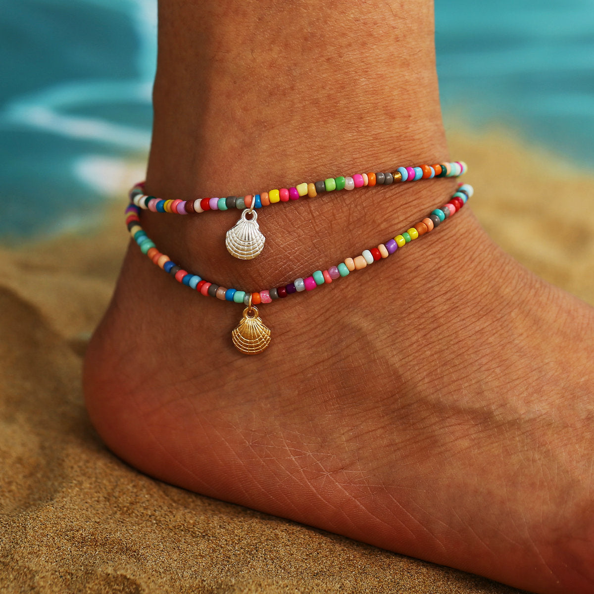 Vintage Boho Scallop Anklet