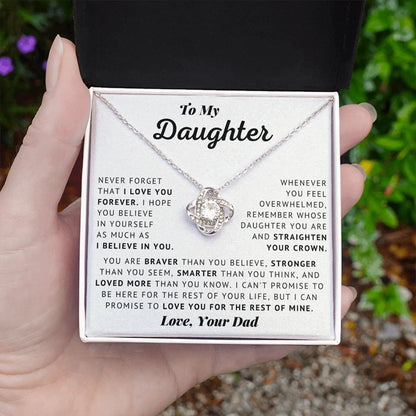 To My Daughter - Lucky Charm Knot Necklace