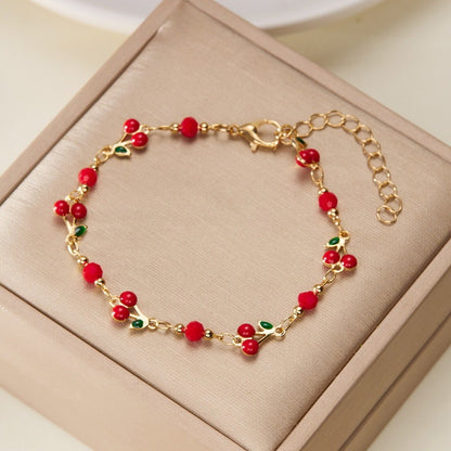 Blooming Cherry Charm Bracelet