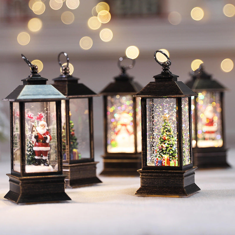 Festive Glow Santa Christmas LED Lantern