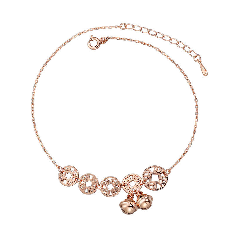 Boho Rose Gold Bells Anklet