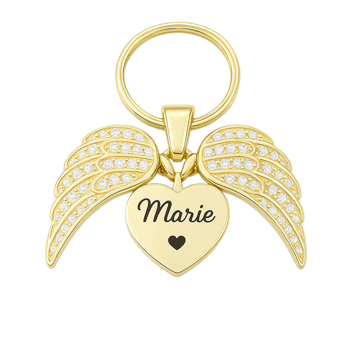 Personalised "My Angel" Matching Keychain