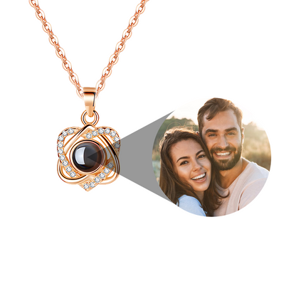 Customized Dual Heart Photo Necklace