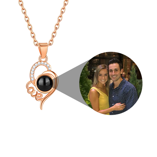 Customized Love Heart Photo Necklace