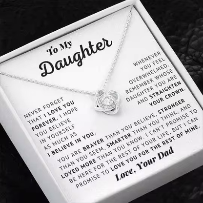 To My Daughter - Lucky Charm Knot Necklace