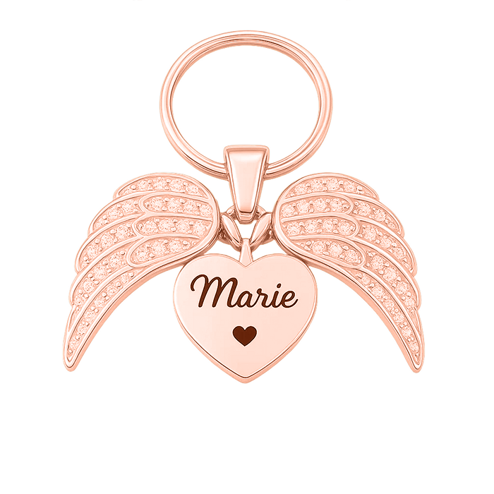 Personalised "My Angel" Matching Keychain