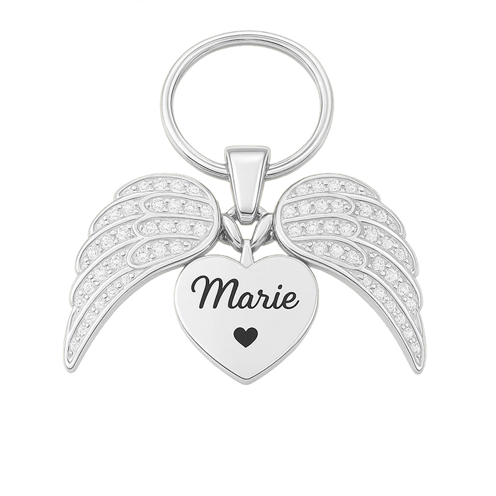 Personalised "My Angel" Matching Keychain