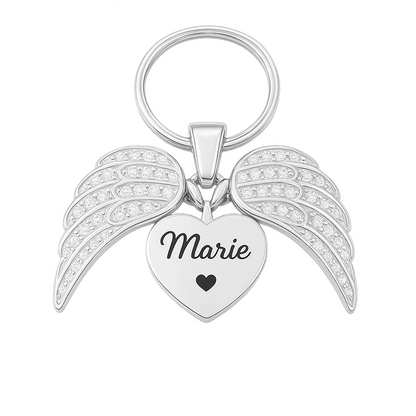 Personalised "My Angel" Matching Keychain