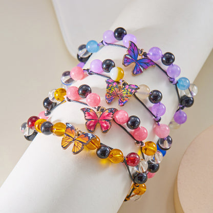 Butterfly Gem Charm Bracelet