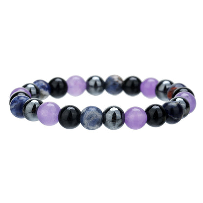 Midnight Agate Beaded Bracelet