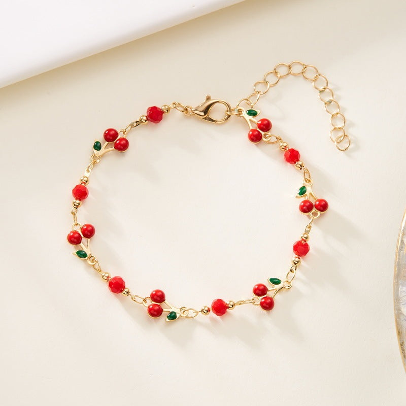 Blooming Cherry Charm Bracelet