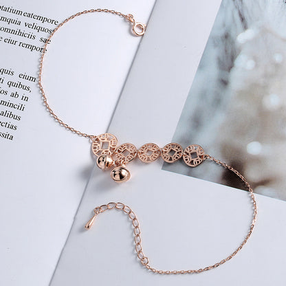 Boho Rose Gold Bells Anklet