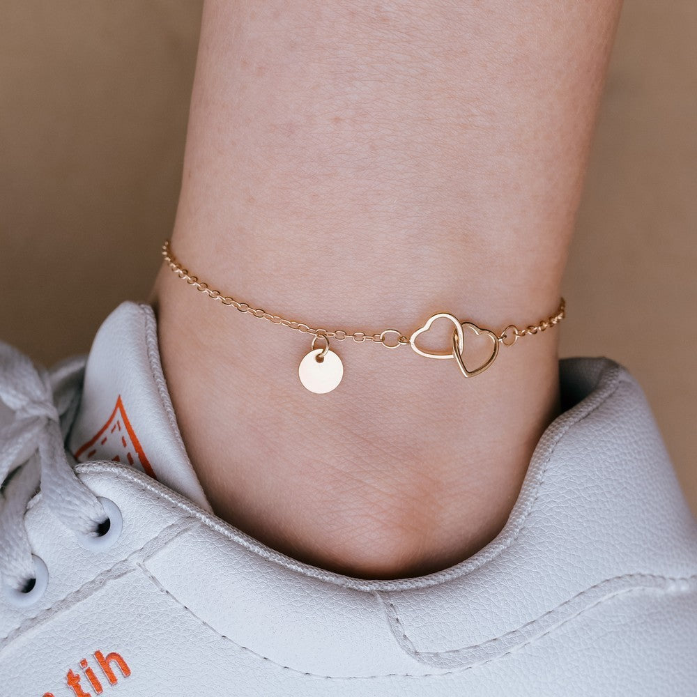 Twin Love Connection Anklet