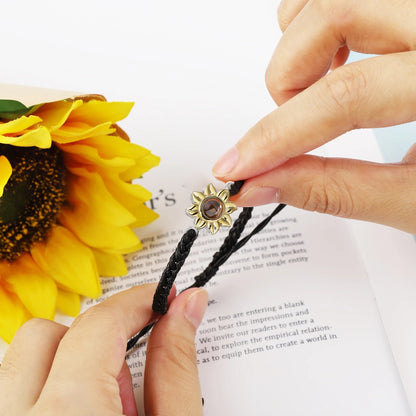 Customized Sunflower Photo Bracelet