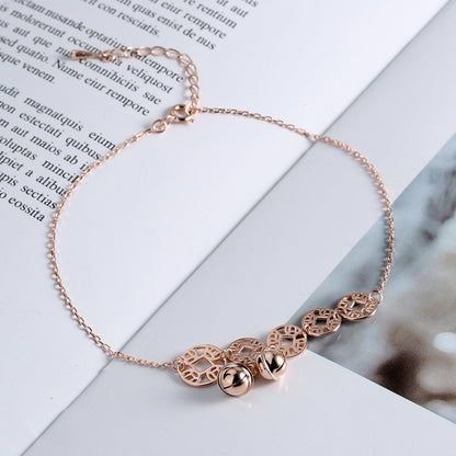 Boho Rose Gold Bells Anklet